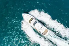 Overhead view of the McKinna 69 underway