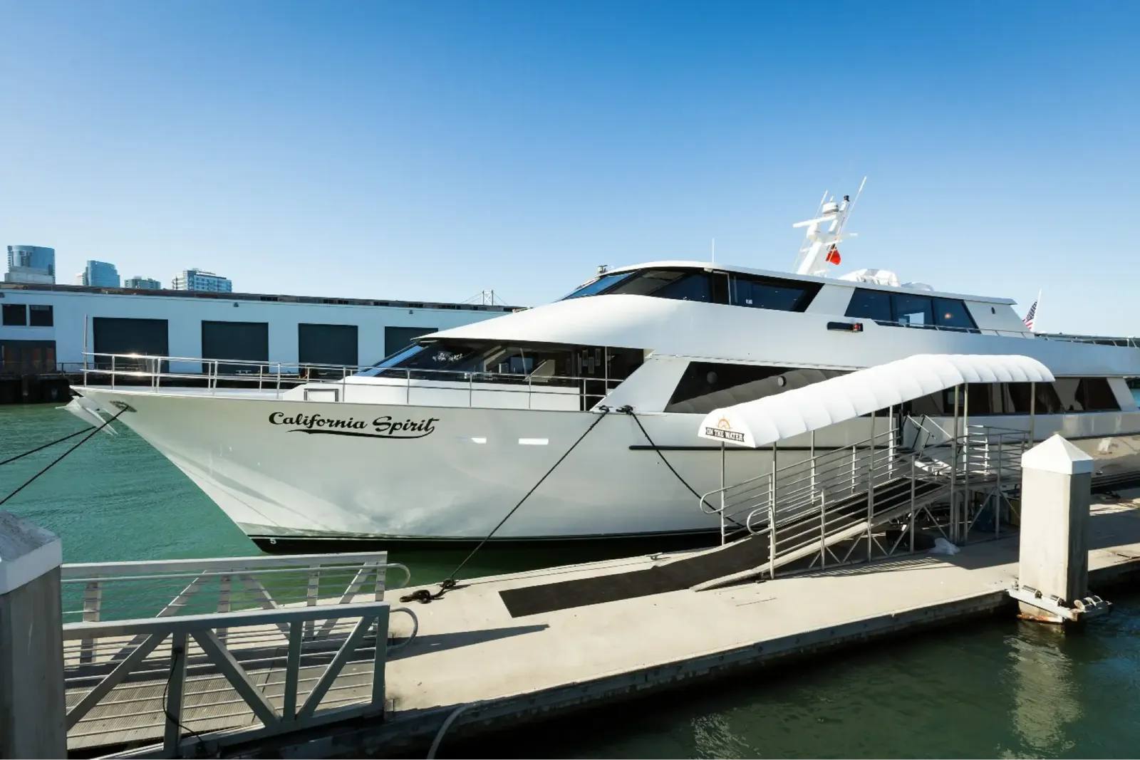 Guests gathered on deck aboard the Westport 100