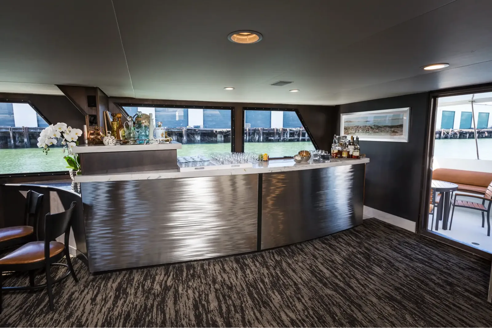 A corporate event aboard the Westport 100
