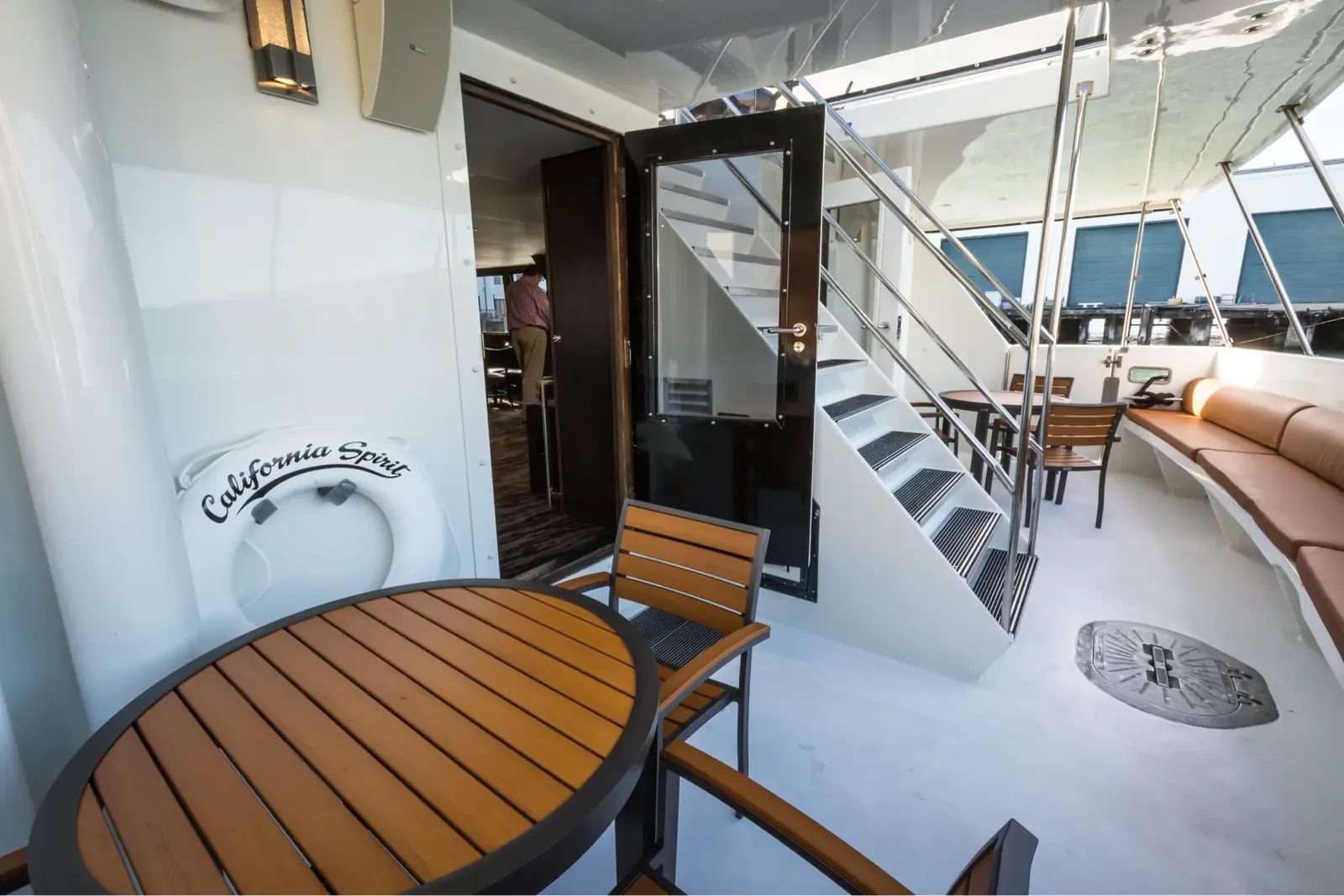 A corporate event aboard the Westport 100